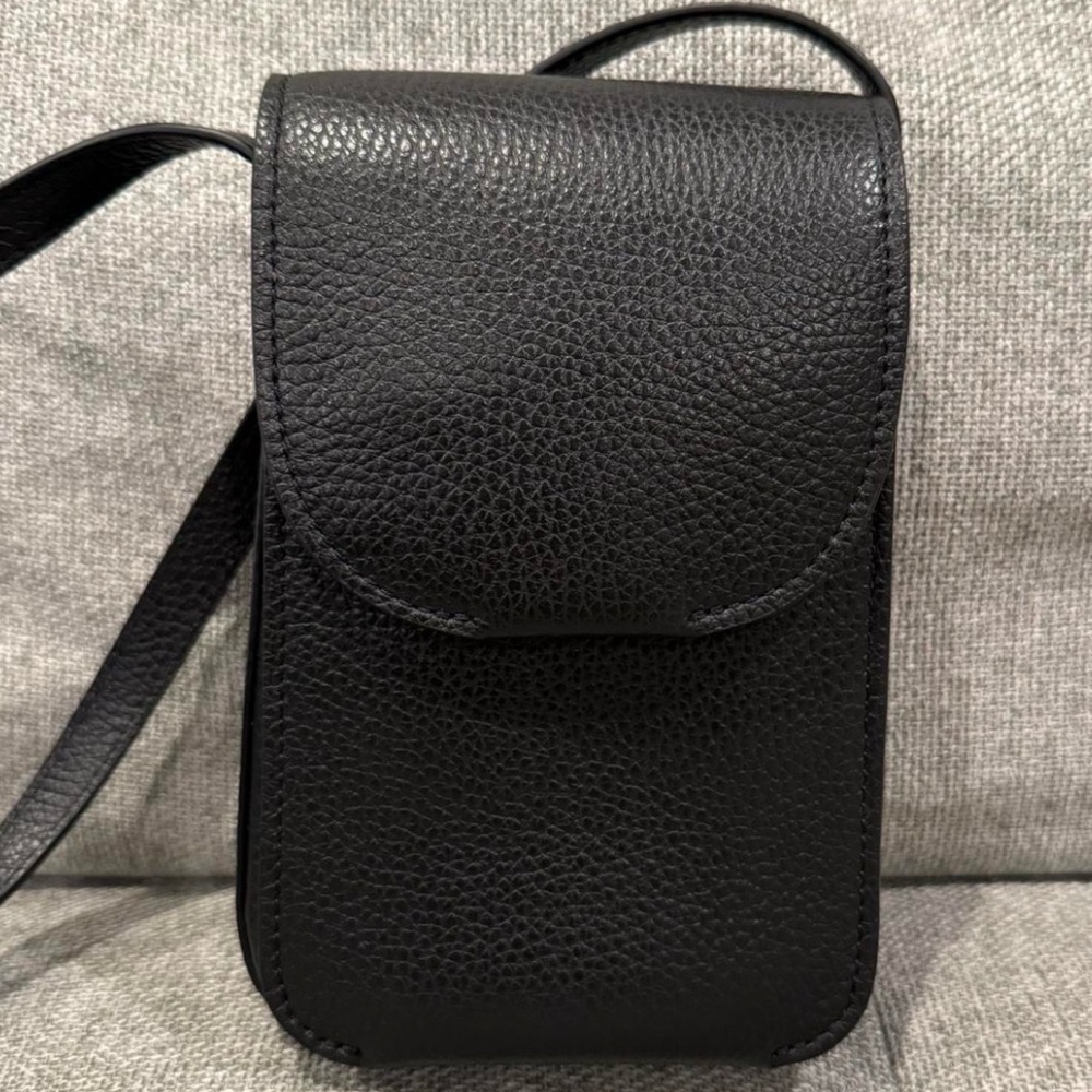 Cuyana Black Leather Crossbody Bag